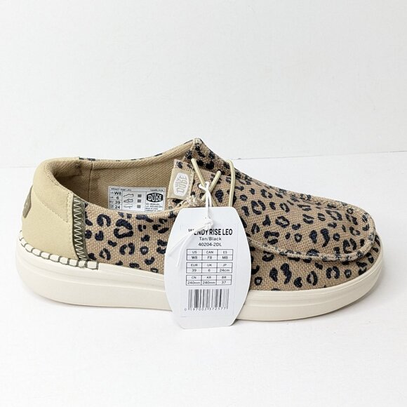 Hey Dude Wendy Rise Leo Casual Shoes, Leopard Print, Women's 8 - Picture 2 of 7